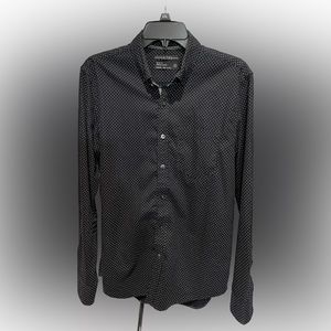 Cactus Men’s Shirt Black With White Dots Size S.